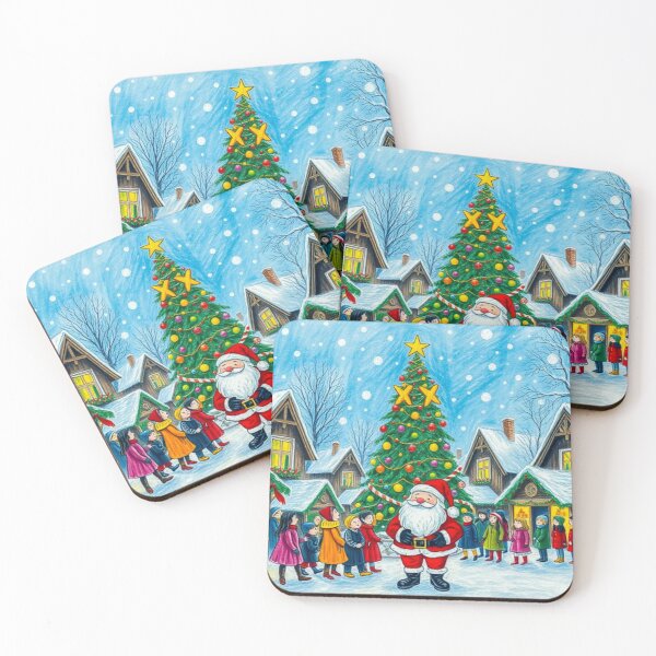Item preview, Santa Clause with Presents in the Christmas Bazaar, Christmas Tree, Christmas Shop designed and sold by MyArt23.