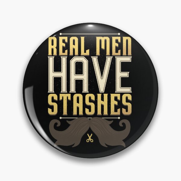 Item preview, Real Men Have Stashes | Bold Mustache with Tiny Scissors designed and sold by TurtleDojo.