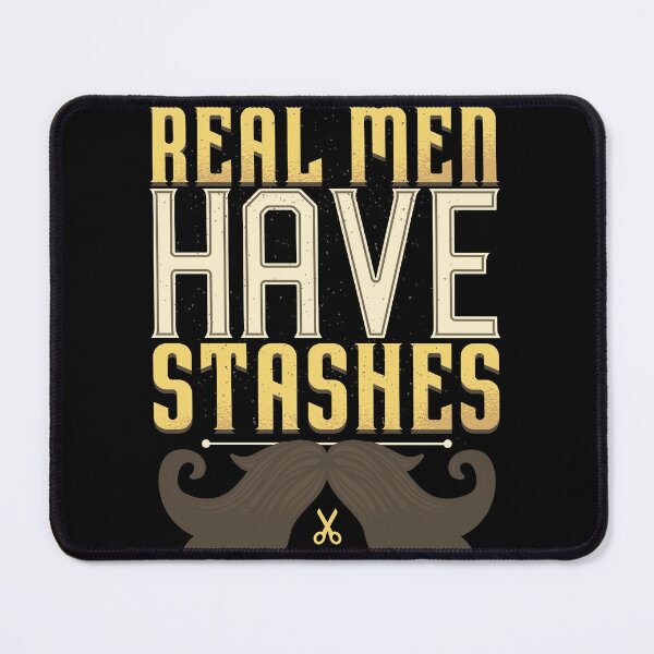 Item preview, Real Men Have Stashes | Bold Mustache with Tiny Scissors designed and sold by TurtleDojo.