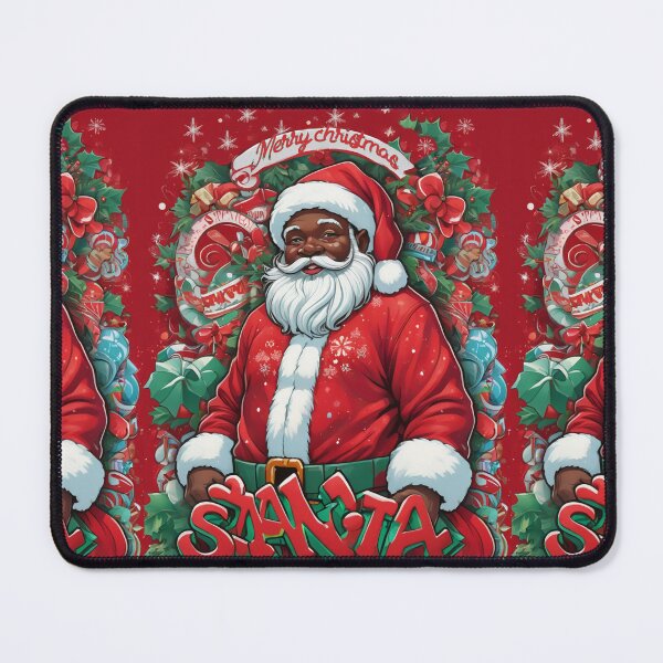 Item preview, Retro Black Father Xmas with Blue accents designed and sold by KeshaEls.