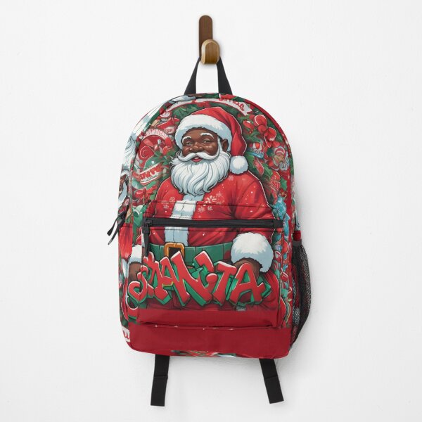 Item preview, Retro Black Father Xmas with Blue accents designed and sold by KeshaEls.