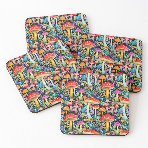Item preview, Vivid watercolour fly agarics designed and sold by 1enchik.
