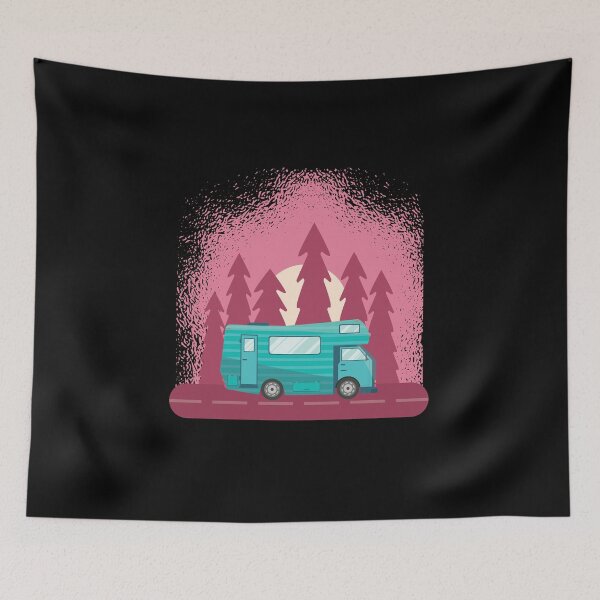Item preview, Blue Motorhome on the Road | Adventure Travel  designed and sold by TurtleDojo.