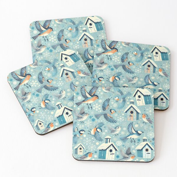 Item preview, Winter Birds and Birdhouses designed and sold by SolannaAS.