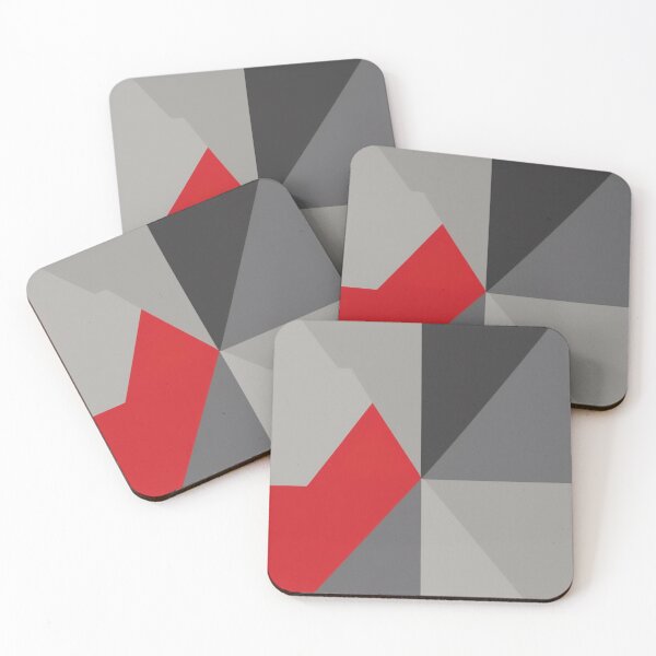 Item preview, "Bold Contrast in Gray, Black, and Red" designed and sold by DAMDUANG.