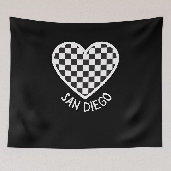 Item preview, San Diego Checkered Heart designed and sold by SD-LA-AND-U.