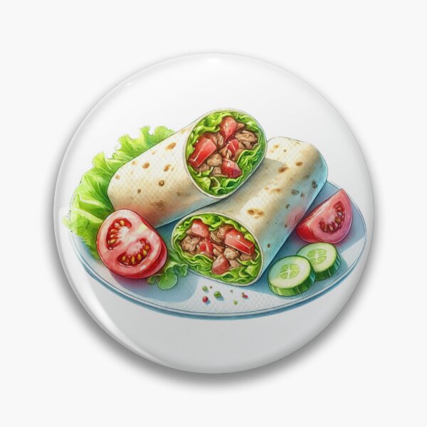 Artikelvorschau, Frische Wraps mit Gemüse und Fleisch entworfen und verkauft von Little Care Studio.