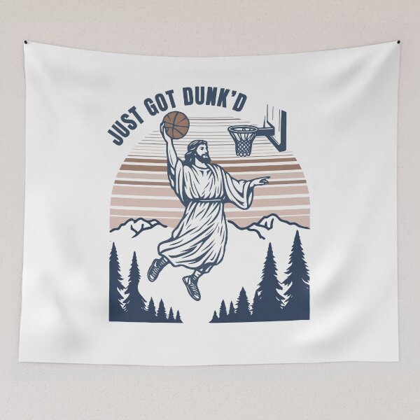 Item preview, Funny Basketball Retro Jesus Christ Dunk'D Dunk designed and sold by nor-my.