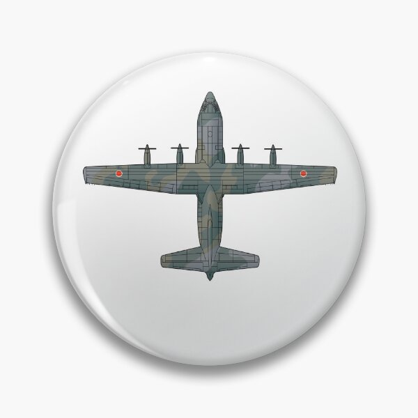 Item preview, JASDF C-130H Hercules Military Transport Aircraft Green HD 4C Illustration designed and sold by MIL-ART-JPN.