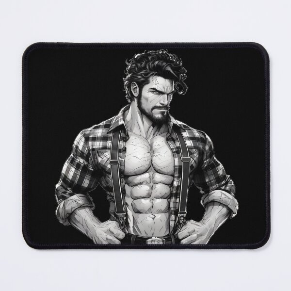 Item preview, Brooding Lumberjack Hunk LGBTQ Gay Pride Color-In Graphic Design designed and sold by ItsAKinkThing.
