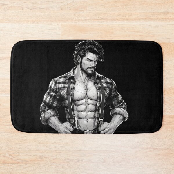 Item preview, Brooding Lumberjack Hunk LGBTQ Gay Pride Color-In Graphic Design designed and sold by ItsAKinkThing.