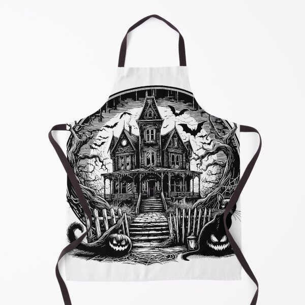 Item preview, Spooky House with Black Cat and Bats designed and sold by Thai Vibe Studio.