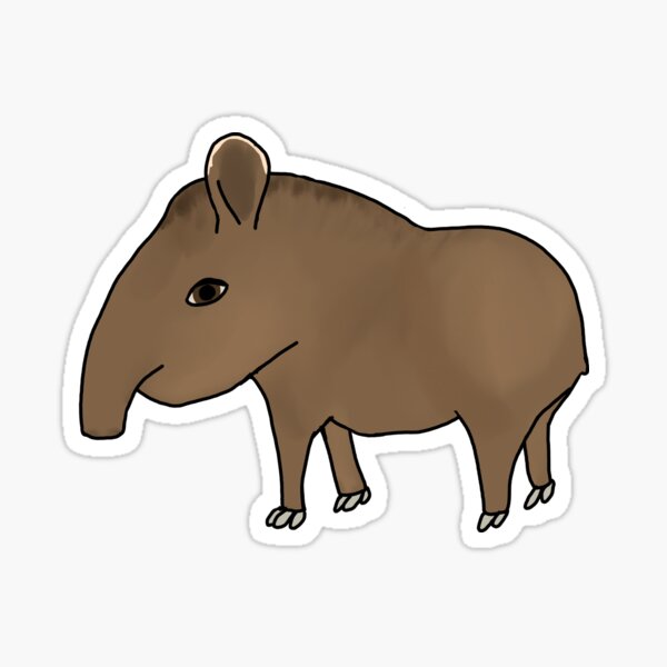 Vista previa del artículo con la obra «El pequeño y tonto tapir brasileño de tierras bajas», diseñado y vendido por ThatIsSomething.