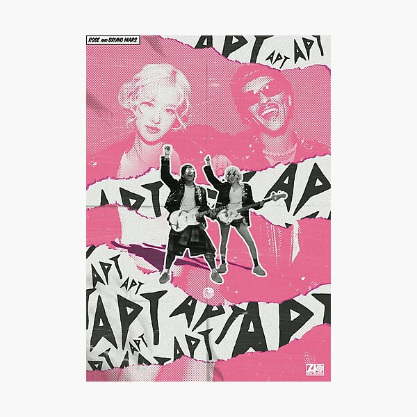 Apt. Rosé and Bruno Mars Black pink Poster