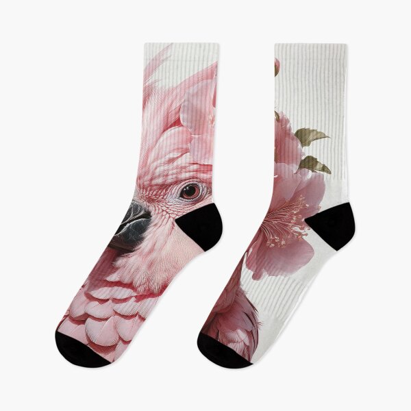 Item preview, Elegant Pink Parrot with Floral Headpiece - Stunning Bird Photography designed and sold by Terradesignsbyk.