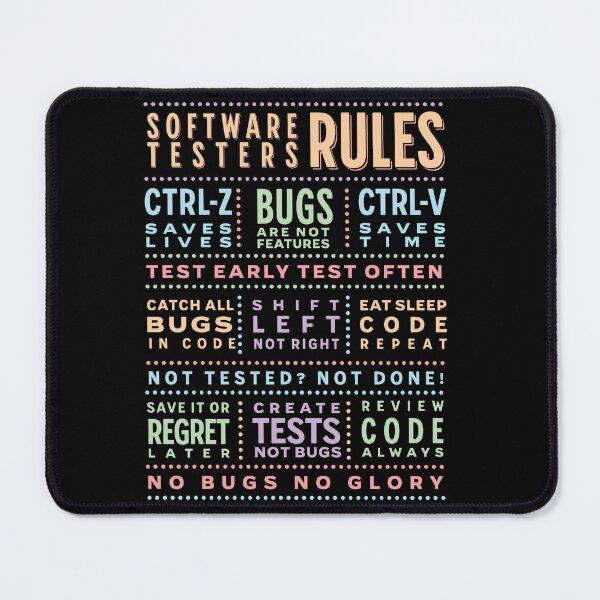 Item preview, Software Testers Rules designed and sold by softwaretesting.