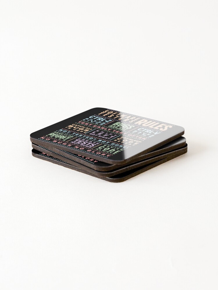 Thumbnail 4 of 5, Coasters (Set of 4), Software Testers Rules designed and sold by softwaretesting.