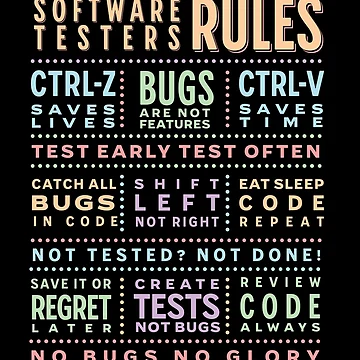 Artwork thumbnail, Software Testers Rules by softwaretesting