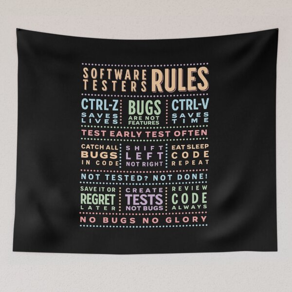 Item preview, Software Testers Rules designed and sold by softwaretesting.