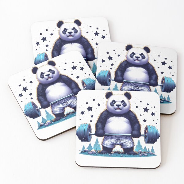 Item preview, Strong Panda Powerlifting Champion - Cute Weightlifting Bear designed and sold by SewRed.