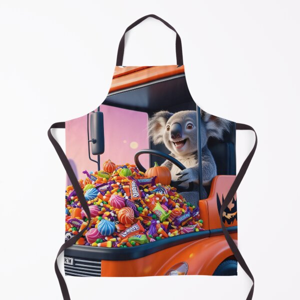 Item preview, Funny Koala Driving Halloween Truck Full of Candy – Colorful Illustration designed and sold by TRex-Landscapes.
