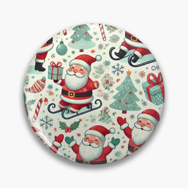 Item preview, Vintage Christmas Pattern with Santa Claus designed and sold by SolannaAS.