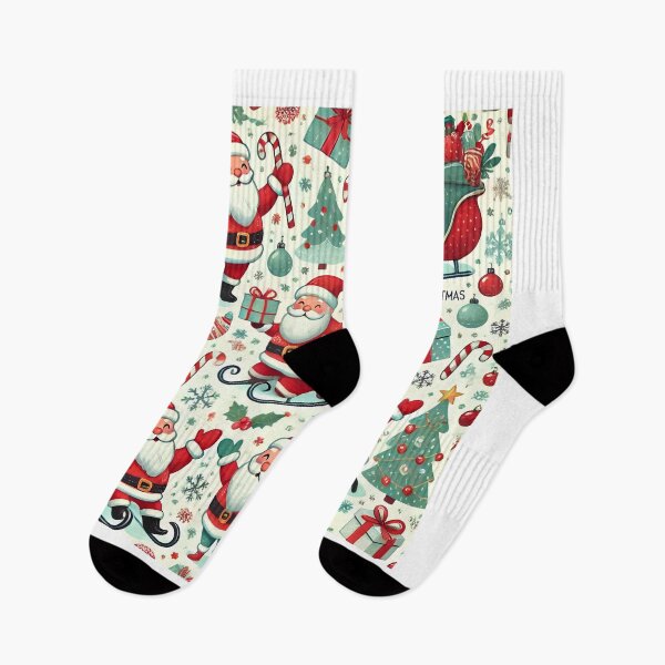 Item preview, Vintage Christmas Pattern with Santa Claus designed and sold by SolannaAS.