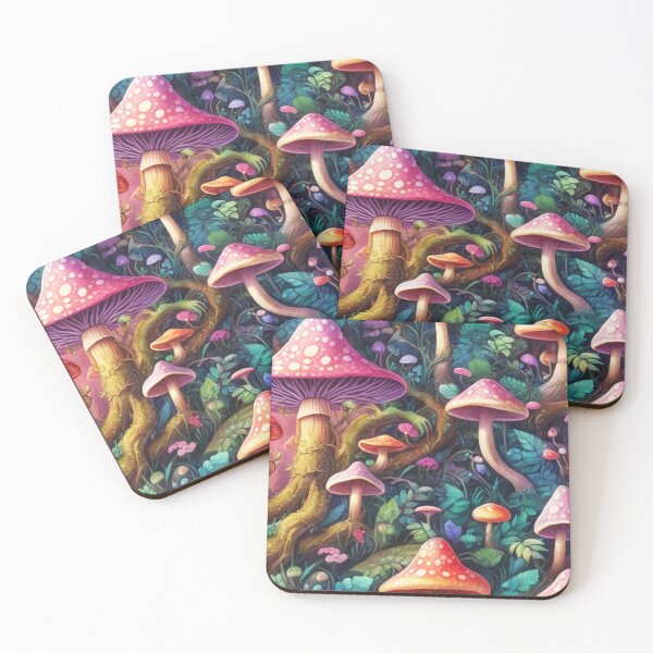 Item preview, Psychedelic Mushroom Wonderland A Whimsical Tapestry of Fungi and Flora designed and sold by Salahuddin190.