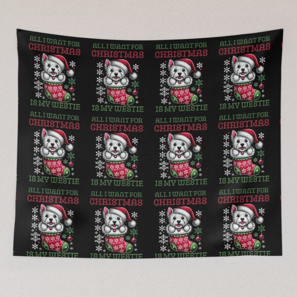 Item preview, All I Want for Christmas is My Westie designed and sold by ToxiCool.