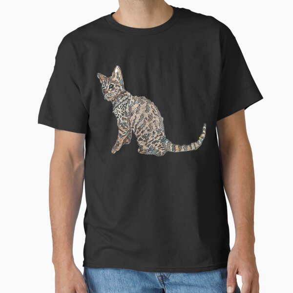 Cat Contemporary Art Pet Portrait Tabby Book Illustration iServalan Painting  Classic T-Shirt