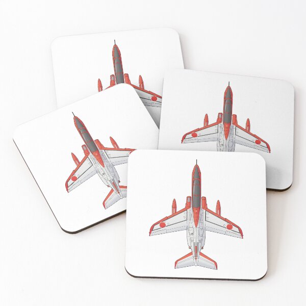 Item preview, JASDF T-4 RED DOLPHIN Jet Trainer Aircraft HD 4C Illustration designed and sold by MIL-ART-JPN.