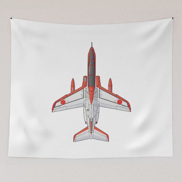 Item preview, JASDF T-4 RED DOLPHIN Jet Trainer Aircraft HD 4C Illustration designed and sold by MIL-ART-JPN.