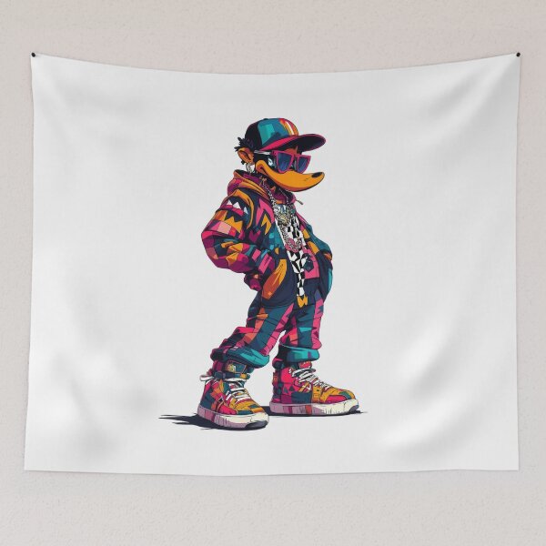 Item preview, Bold Retro Cartoon duck with 90s Style & Vivid Colors designed and sold by Jasava Shop.