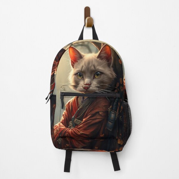 Item preview, Cute Samurai Cat In red Kimono designed and sold by NPC-Trader.