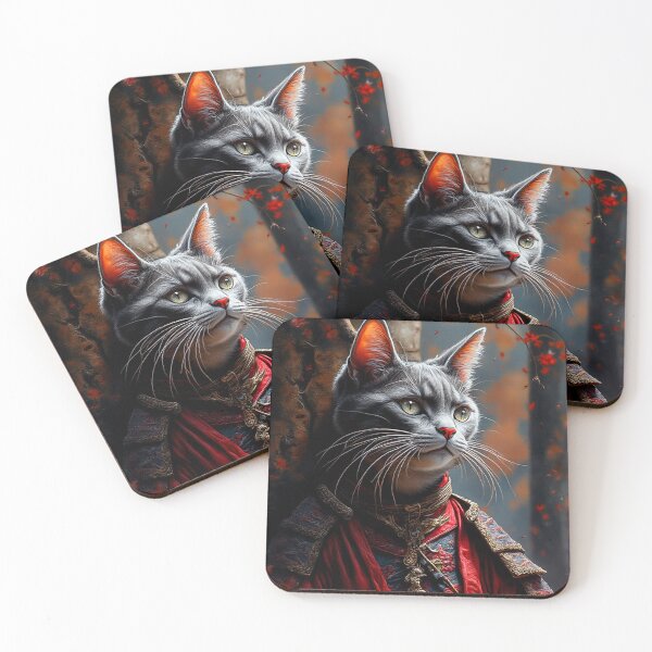 Item preview, Samurai Cat In red Amore designed and sold by NPC-Trader.