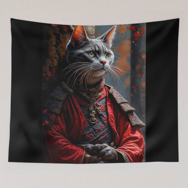 Item preview, Samurai Cat In red Amore designed and sold by NPC-Trader.