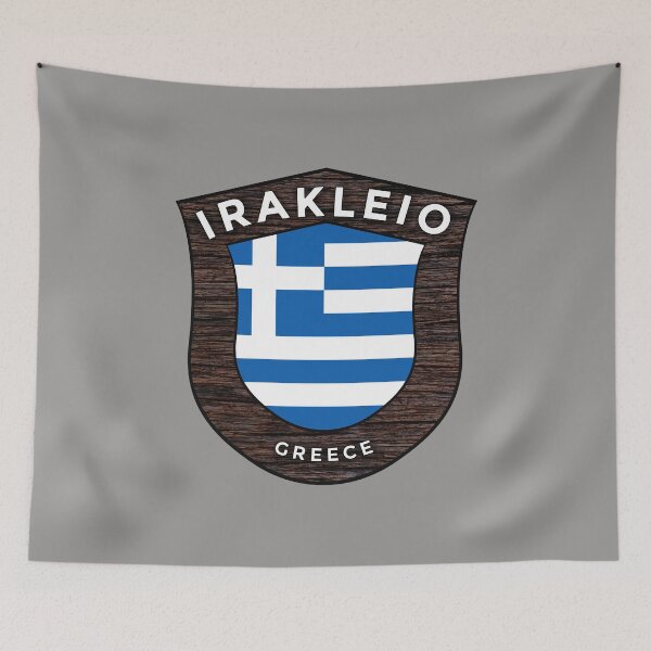 Item preview, Irakleio Greece Emblem Flag designed and sold by World Designs.