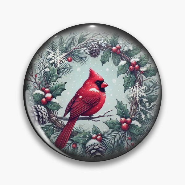 Item preview, Red Cardinal Bird Snowy Winter designed and sold by tamdevo1.