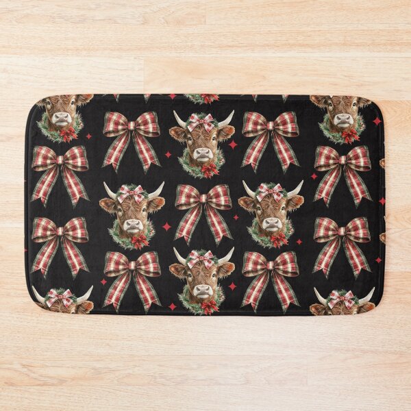 Item preview, Christmas Hignland Cow Coquette Bow designed and sold by Sromwit Bunrid.