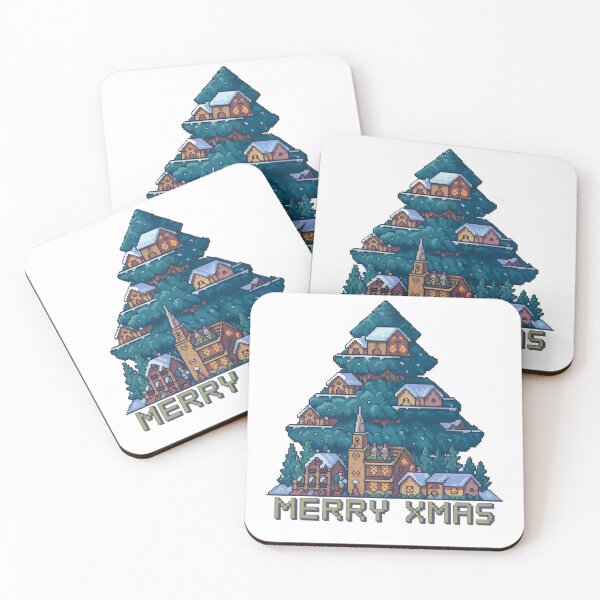 Item preview, Winter Village by the Pixel Tree designed and sold by 8bitdecalworld.