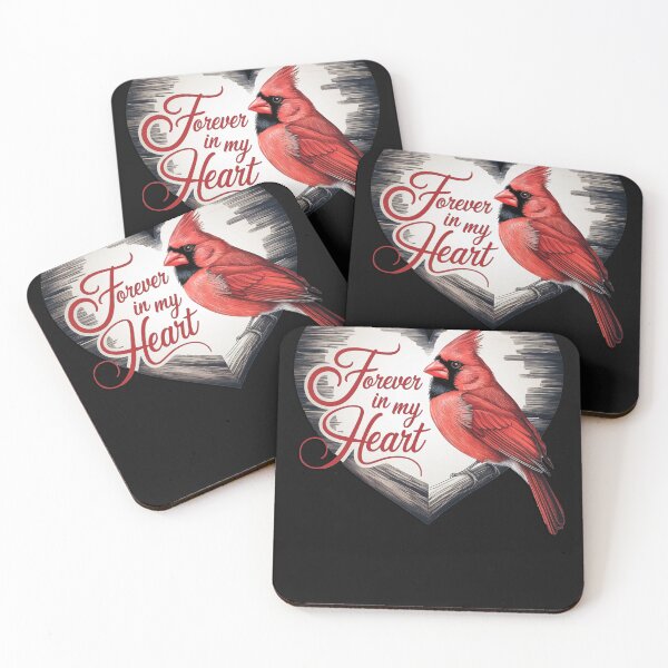 Item preview, Red Cardinal Forever In My Heart Inspirational Quote designed and sold by Cute & Sassy Custom Gifting Boutiques.
