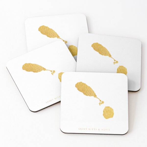 Item preview, Saint Kitts & Nevis Gold Map designed and sold by ArtPrints.