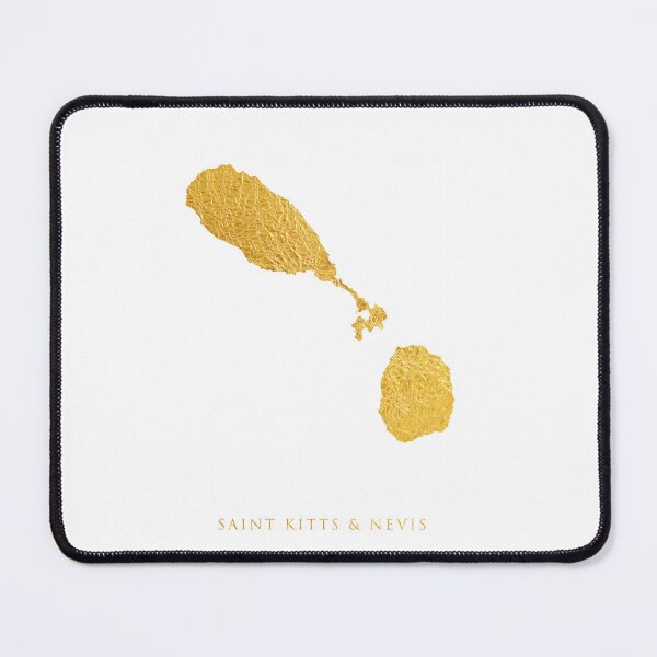 Item preview, Saint Kitts & Nevis Gold Map designed and sold by ArtPrints.