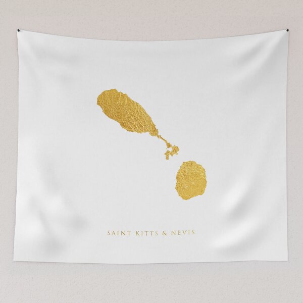 Item preview, Saint Kitts & Nevis Gold Map designed and sold by ArtPrints.