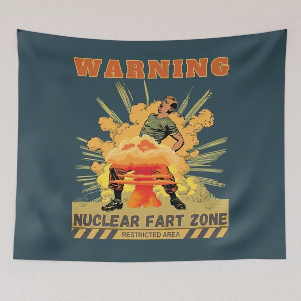 Item preview, Warning Nuclear Fart Zone! Funniest Farting  designed and sold by NikoDeeko.