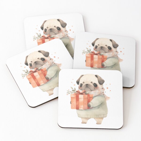 Item preview, Winter Pug Surprise designed and sold by faraday0717.
