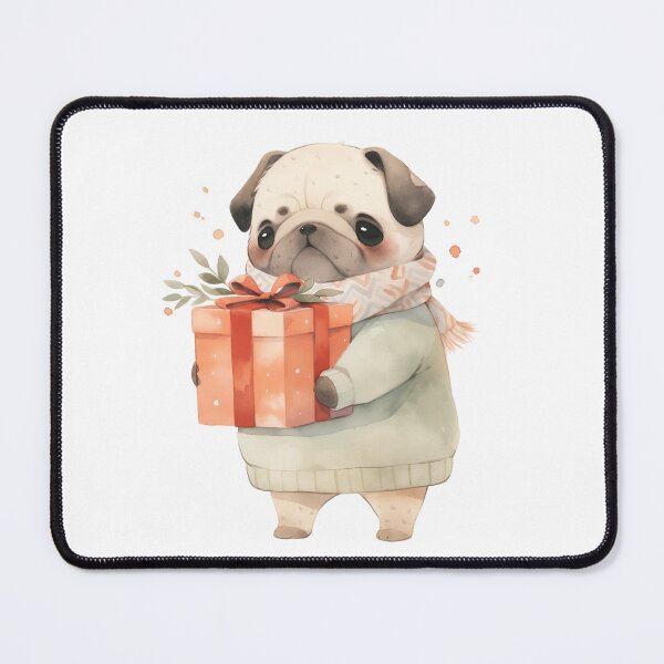 Item preview, Winter Pug Surprise designed and sold by faraday0717.