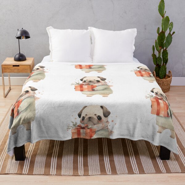 Item preview, Winter Pug Surprise designed and sold by faraday0717.