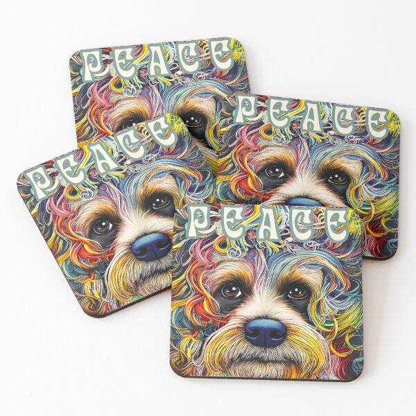 Item preview, Peace... (for dog lovers, for peace lovers, for the colorful hippie in all of us!) designed and sold by Evie Gerontis.