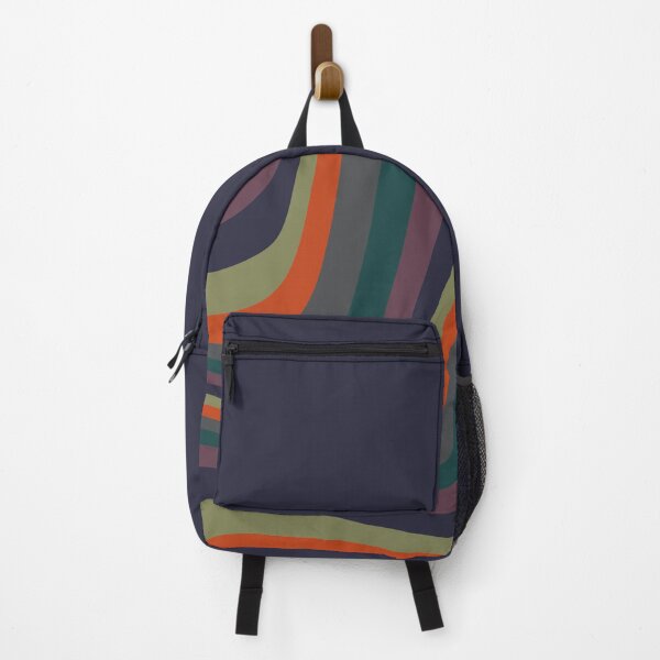 Item preview, Abstract autumn colors on geometric wavy lines designed and sold by by-jwp.